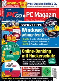 Titelbild der Ausgabe 3/2026 von PC Magazin. Diese Zeitschrift und viele weitere Computerzeitschriften, Tabletmagazine und Smartphonemagazine als Abo oder epaper bei United Kiosk online kaufen.