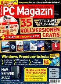 Titelbild der Ausgabe 6/2022 von PC Magazin. Diese Zeitschrift und viele weitere Computerzeitschriften, Tabletmagazine und Smartphonemagazine als Abo oder epaper bei United Kiosk online kaufen.