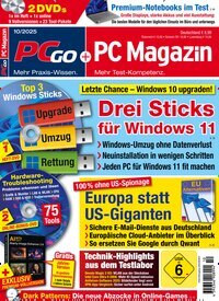 Titelbild der Ausgabe 10/2025 von PC Magazin. Diese Zeitschrift und viele weitere Computerzeitschriften, Tabletmagazine und Smartphonemagazine als Abo oder epaper bei United Kiosk online kaufen.