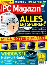 Titelbild der Ausgabe 12/2021 von PC Magazin. Diese Zeitschrift und viele weitere Computerzeitschriften, Tabletmagazine und Smartphonemagazine als Abo oder epaper bei United Kiosk online kaufen.