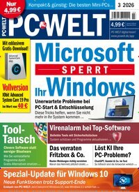 Titelbild der Ausgabe 3/2026 von PC Welt. Diese Zeitschrift und viele weitere Computerzeitschriften, Tabletmagazine und Smartphonemagazine als Abo oder epaper bei United Kiosk online kaufen.
