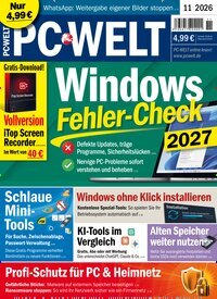 Titelbild der Ausgabe 11/2026 von PC Welt. Diese Zeitschrift und viele weitere Computerzeitschriften, Tabletmagazine und Smartphonemagazine als Abo oder epaper bei United Kiosk online kaufen.