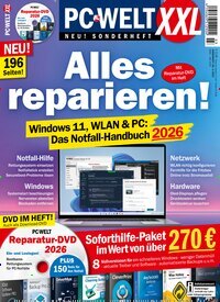 Titelbild der Ausgabe 3/2026 von PC Welt XXL. Diese Zeitschrift und viele weitere Computerzeitschriften, Tabletmagazine und Smartphonemagazine als Abo oder epaper bei United Kiosk online kaufen.