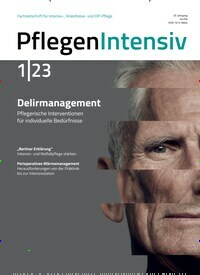 Titelbild der Ausgabe 1/2023 von PflegenIntensiv. Diese Zeitschrift und viele weitere Pflegezeitschriften und medizinische Fachzeitschriften als Abo oder epaper bei United Kiosk online kaufen.