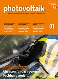 Titelbild der Ausgabe 1/2024 von photovoltaik. Diese Zeitschrift und viele weitere Architekturzeitschriften und Bauzeitschriften als Abo oder epaper bei United Kiosk online kaufen.