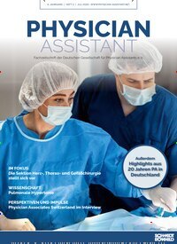 Titelbild der Ausgabe 2/2025 von Physician Assistant. Diese Zeitschrift und viele weitere Pflegezeitschriften und medizinische Fachzeitschriften als Abo oder epaper bei United Kiosk online kaufen.