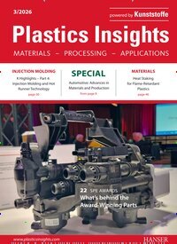 Titelbild der Ausgabe 3/2026 von Plastics Insights. Diese Zeitschrift und viele weitere Industriemagazine und Handwerkmagazine als Abo oder epaper bei United Kiosk online kaufen.
