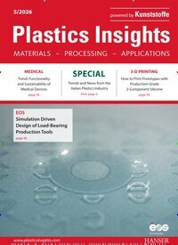 Titelbild der Ausgabe 5/2026 von Plastics Insights. Diese Zeitschrift und viele weitere Industriemagazine und Handwerkmagazine als Abo oder epaper bei United Kiosk online kaufen.