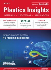 Titelbild der Ausgabe 8/2025 von Plastics Insights. Diese Zeitschrift und viele weitere Industriemagazine und Handwerkmagazine als Abo oder epaper bei United Kiosk online kaufen.