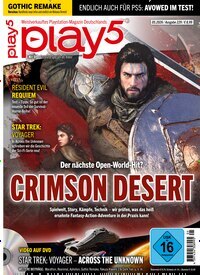 Titelbild der Ausgabe 5/2026 von Play5. Diese Zeitschrift und viele weitere Computerzeitschriften, Tabletmagazine und Smartphonemagazine als Abo oder epaper bei United Kiosk online kaufen.