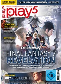 Titelbild der Ausgabe 8/2026 von Play5. Diese Zeitschrift und viele weitere Computerzeitschriften, Tabletmagazine und Smartphonemagazine als Abo oder epaper bei United Kiosk online kaufen.
