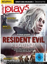 Titelbild der Ausgabe 10/2025 von Play5. Diese Zeitschrift und viele weitere Computerzeitschriften, Tabletmagazine und Smartphonemagazine als Abo oder epaper bei United Kiosk online kaufen.