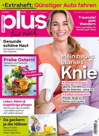 Titelbild der Ausgabe 4/2026 von plus Magazin. Diese Zeitschrift und viele weitere Frauenzeitschriften als Abo oder epaper bei United Kiosk online kaufen.