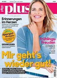 Titelbild der Ausgabe 5/2022 von plus Magazin. Diese Zeitschrift und viele weitere Frauenzeitschriften als Abo oder epaper bei United Kiosk online kaufen.
