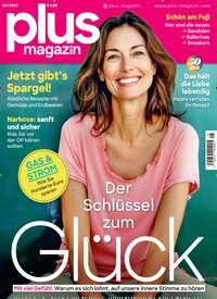 Titelbild der Ausgabe 5/2025 von plus Magazin. Diese Zeitschrift und viele weitere Frauenzeitschriften als Abo oder epaper bei United Kiosk online kaufen.