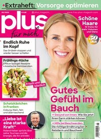 Titelbild der Ausgabe 5/2026 von plus Magazin. Diese Zeitschrift und viele weitere Frauenzeitschriften als Abo oder epaper bei United Kiosk online kaufen.