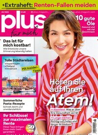 Titelbild der Ausgabe 6/2026 von plus Magazin. Diese Zeitschrift und viele weitere Frauenzeitschriften als Abo oder epaper bei United Kiosk online kaufen.