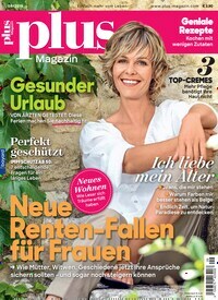 Titelbild der Ausgabe 9/2019 von plus Magazin. Diese Zeitschrift und viele weitere Frauenzeitschriften als Abo oder epaper bei United Kiosk online kaufen.