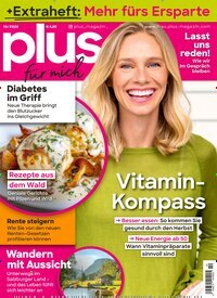 Titelbild der Ausgabe 10/2026 von plus Magazin. Diese Zeitschrift und viele weitere Frauenzeitschriften als Abo oder epaper bei United Kiosk online kaufen.
