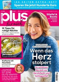 Titelbild der Ausgabe 11/2026 von plus Magazin. Diese Zeitschrift und viele weitere Frauenzeitschriften als Abo oder epaper bei United Kiosk online kaufen.