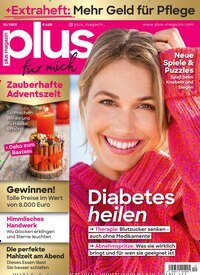 Titelbild der Ausgabe 12/2025 von plus Magazin. Diese Zeitschrift und viele weitere Frauenzeitschriften als Abo oder epaper bei United Kiosk online kaufen.
