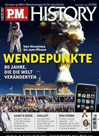 Titelbild der Ausgabe 7/2026 von PM History. Diese Zeitschrift und viele weitere Reisemagazine, Freizeitmagazine und Wissensmagazine als Abo oder epaper bei United Kiosk online kaufen.