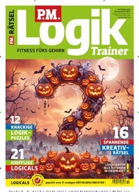 Titelbild der Ausgabe 10/2026 von PM Logik Trainer. Diese Zeitschrift und viele weitere Groschenromane und Rätselhefte als Abo oder epaper bei United Kiosk online kaufen.