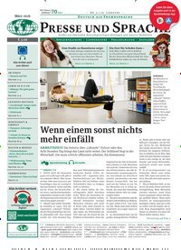 Titelbild der Ausgabe 3/2026 von Presse und Sprache. Diese Zeitschrift und viele weitere Reisemagazine, Freizeitmagazine und Wissensmagazine als Abo oder epaper bei United Kiosk online kaufen.