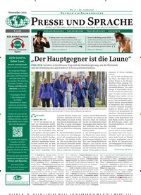 Titelbild der Ausgabe 11/2025 von Presse und Sprache. Diese Zeitschrift und viele weitere Reisemagazine, Freizeitmagazine und Wissensmagazine als Abo oder epaper bei United Kiosk online kaufen.