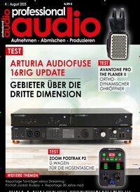 Titelbild der Ausgabe 4/2025 von professional audio. Diese Zeitschrift und viele weitere Audiomagazine, Filmmagazine und Fotozeitschriften als Abo oder epaper bei United Kiosk online kaufen.