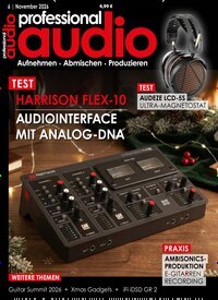 Titelbild der Ausgabe 6/2026 von professional audio. Diese Zeitschrift und viele weitere Audiomagazine, Filmmagazine und Fotozeitschriften als Abo oder epaper bei United Kiosk online kaufen.
