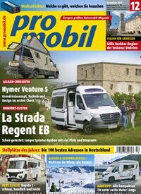 Titelbild der Ausgabe 12/2022 von promobil. Diese Zeitschrift und viele weitere Automagazine und Motorradzeitschriften als Abo oder epaper bei United Kiosk online kaufen.