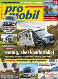 Titelbild der Ausgabe 12/2023 von promobil. Diese Zeitschrift und viele weitere Automagazine und Motorradzeitschriften als Abo oder epaper bei United Kiosk online kaufen.