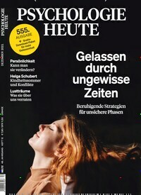 Titelbild der Ausgabe 12/2021 von Psychologie Heute. Diese Zeitschrift und viele weitere Reisemagazine, Freizeitmagazine und Wissensmagazine als Abo oder epaper bei United Kiosk online kaufen.