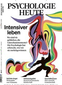 Titelbild der Ausgabe 12/2023 von Psychologie Heute. Diese Zeitschrift und viele weitere Reisemagazine, Freizeitmagazine und Wissensmagazine als Abo oder epaper bei United Kiosk online kaufen.