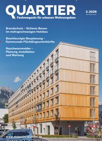 Titelbild der Ausgabe 2/2026 von Quartier. Diese Zeitschrift und viele weitere Architekturzeitschriften und Bauzeitschriften als Abo oder epaper bei United Kiosk online kaufen.