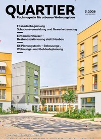 Titelbild der Ausgabe 3/2026 von Quartier. Diese Zeitschrift und viele weitere Architekturzeitschriften und Bauzeitschriften als Abo oder epaper bei United Kiosk online kaufen.