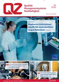 Titelbild der Ausgabe 4/2026 von QZ Qualität und Zuverlässigkeit. Diese Zeitschrift und viele weitere Industriemagazine und Handwerkmagazine als Abo oder epaper bei United Kiosk online kaufen.