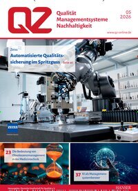 Titelbild der Ausgabe 5/2026 von QZ Qualität und Zuverlässigkeit. Diese Zeitschrift und viele weitere Industriemagazine und Handwerkmagazine als Abo oder epaper bei United Kiosk online kaufen.