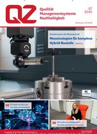 Titelbild der Ausgabe 7/2026 von QZ Qualität und Zuverlässigkeit. Diese Zeitschrift und viele weitere Industriemagazine und Handwerkmagazine als Abo oder epaper bei United Kiosk online kaufen.
