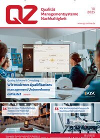 Titelbild der Ausgabe 10/2025 von QZ Qualität und Zuverlässigkeit. Diese Zeitschrift und viele weitere Industriemagazine und Handwerkmagazine als Abo oder epaper bei United Kiosk online kaufen.