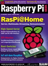 Titelbild der Ausgabe 2/2020 von Raspberry Pi Geek. Diese Zeitschrift und viele weitere Computerzeitschriften, Tabletmagazine und Smartphonemagazine als Abo oder epaper bei United Kiosk online kaufen.