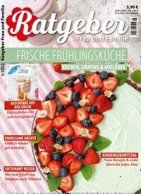 Titelbild der Ausgabe 5/2022 von Ratgeber Frau und Familie. Diese Zeitschrift und viele weitere Frauenzeitschriften als Abo oder epaper bei United Kiosk online kaufen.