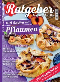 Titelbild der Ausgabe 9/2019 von Ratgeber Frau und Familie. Diese Zeitschrift und viele weitere Frauenzeitschriften als Abo oder epaper bei United Kiosk online kaufen.
