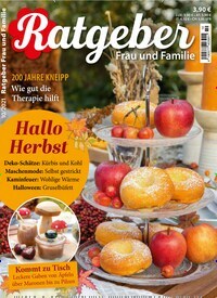 Titelbild der Ausgabe 10/2021 von Ratgeber Frau und Familie. Diese Zeitschrift und viele weitere Frauenzeitschriften als Abo oder epaper bei United Kiosk online kaufen.