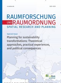 Titelbild der Ausgabe 6/2025 von Raumforschung und Raumordnung. Diese Zeitschrift und viele weitere Wissenschaftsmagazine als Abo oder epaper bei United Kiosk online kaufen.