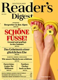 Titelbild der Ausgabe 5/2021 von Reader´s Digest Deutschland. Diese Zeitschrift und viele weitere Frauenzeitschriften als Abo oder epaper bei United Kiosk online kaufen.