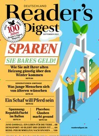 Titelbild der Ausgabe 9/2022 von Reader´s Digest Deutschland. Diese Zeitschrift und viele weitere Frauenzeitschriften als Abo oder epaper bei United Kiosk online kaufen.