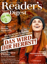 Titelbild der Ausgabe 10/2025 von Reader´s Digest Deutschland. Diese Zeitschrift und viele weitere Frauenzeitschriften als Abo oder epaper bei United Kiosk online kaufen.
