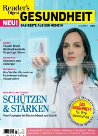 Titelbild der Ausgabe 1/2022 von Readers Digest Sonderheft Gesundheit. Diese Zeitschrift und viele weitere Elternzeitschriften und Tierzeitschriften als Abo oder epaper bei United Kiosk online kaufen.